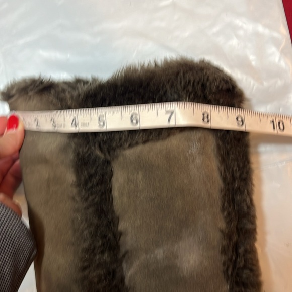 Ugg Sunburst BOOTS BROWN suede sheepskin 12” Tall wool lined pull on size 6 USA - Picture 8 of 12